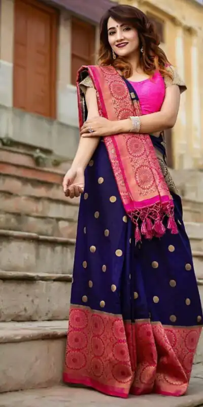 KPR 088 Navy Blue Color Soft Lichi Silk Saree with Lace Border & Lace Work. Best Price ₹1449. Delivery 4-6 Working Days. Shop now. | Sarees, Bollywood Sarees, Creative Sarees, Designer Sarees, Embroidered Sarees, Ethnic Saree, Modern Digital sarees, Party Wear Sarees