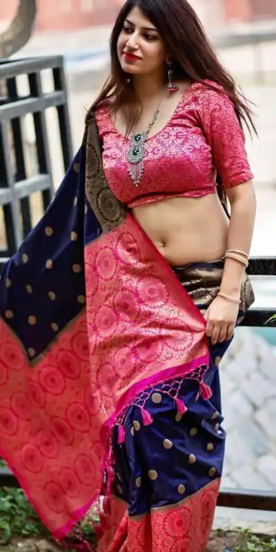 KPR 088 Navy Blue Color Soft Lichi Silk Saree with Lace Border & Lace Work. Best Price ₹1449. Delivery 4-6 Working Days. Shop now. | Sarees, Bollywood Sarees, Creative Sarees, Designer Sarees, Embroidered Sarees, Ethnic Saree, Modern Digital sarees, Party Wear Sarees