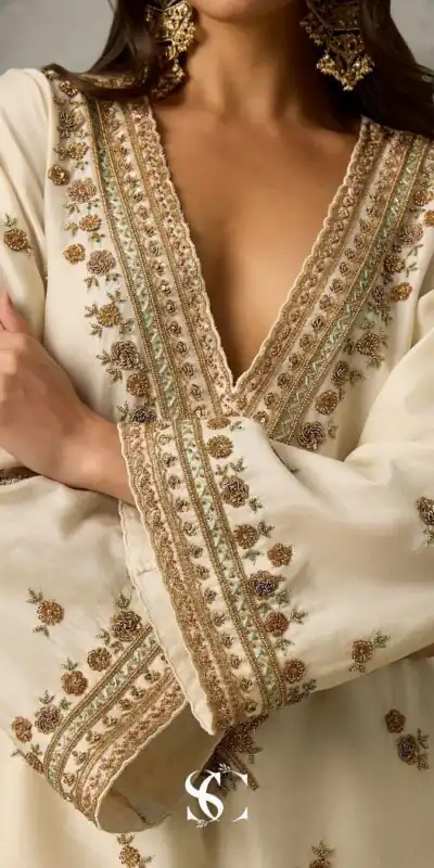 LG 2067 Off White Color Roman Silk Salwar Suit with Embroidery Work. Available at ₹1999 only. Delivery 4-6 Working Days. Shop now. | Jump Suits, Salwar suit, Designer Suits, Casual Suits, Creative suits, Palazzo Suits, Party Wear Suits, Patiala Suits, Straight Suits