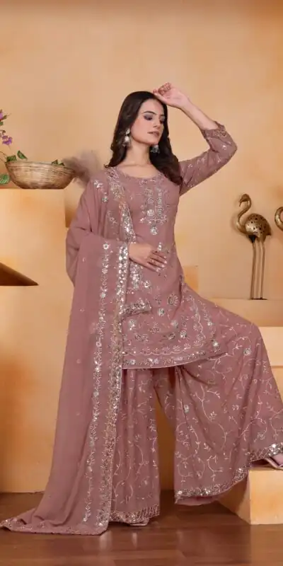 FE 99 Onion Color Fox Georgette Salwar Suit with Embroidery Work. Online Now at just ₹2549. Delivery 4-6 Working Days. Shop now. | Jump Suits, Salwar suit, Designer Suits, Casual Suits, Creative suits, Palazzo Suits, Party Wear Suits, Patiala Suits, Straight Suits