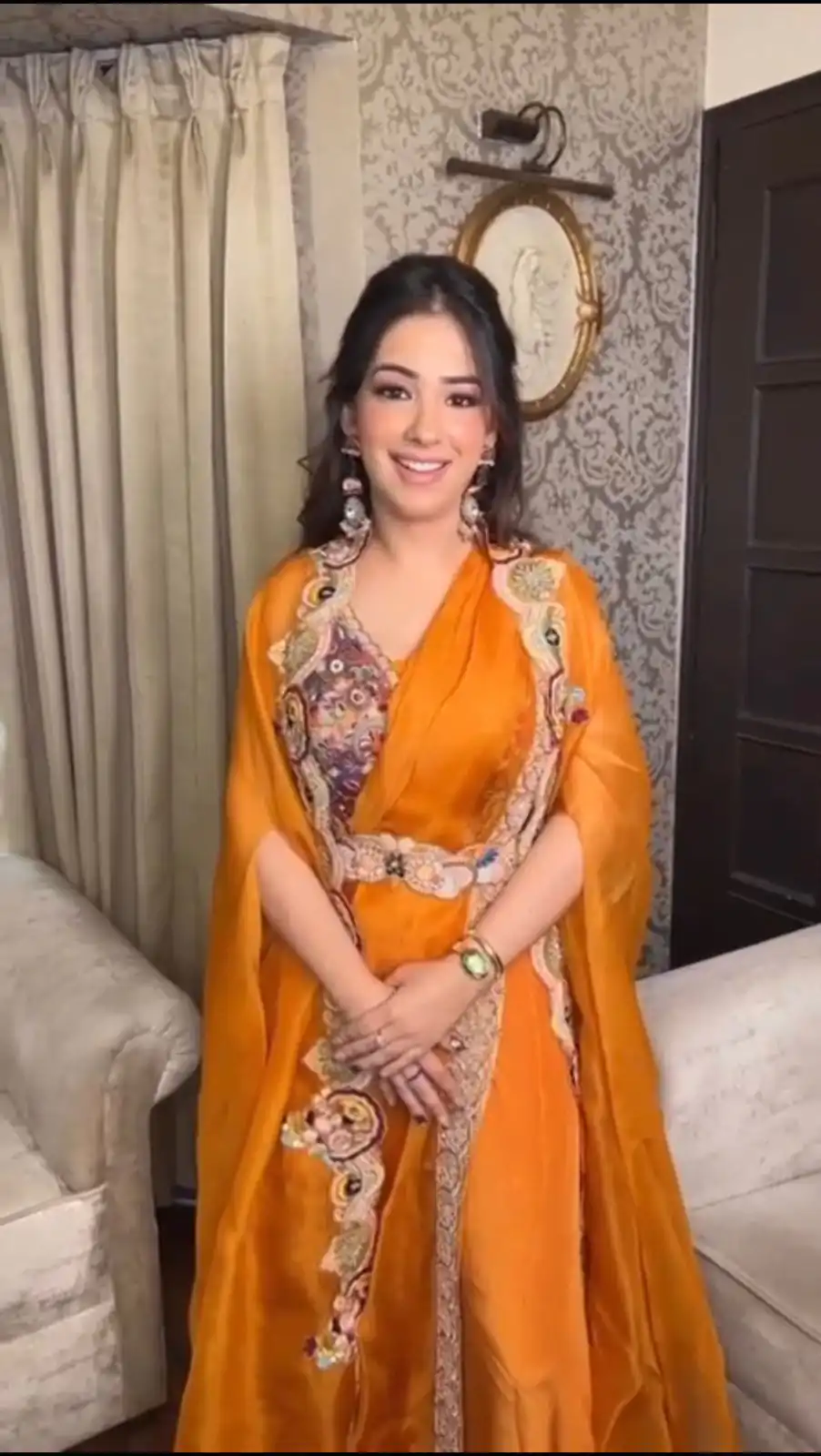 BD 1503 Orange in Orange Georgett Embroidery Work & Sequins Work Salwar Suit e. Exclusive Offer ₹1949. Delivery 4-6 Working Days. Shop now. | Jump Suits, Salwar suit, Designer Suits, Casual Suits, Creative suits, Palazzo Suits, Party Wear Suits, Patiala Suits, Straight Suits