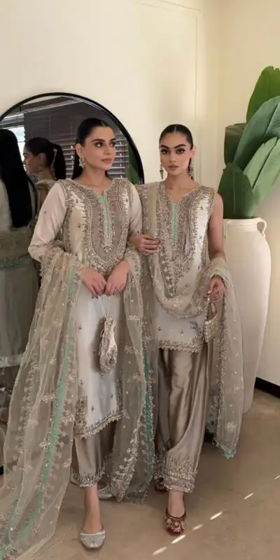 LG 2068 Off White Crape Silk Salwar Suit Perfect for Wedding, Party, Onam, Reception, Housewarming – . Grab it for ₹1999. Delivery 4-6 Working Day | Jump Suits, Salwar suit, Designer Suits, Casual Suits, Creative suits, Palazzo Suits, Party Wear Suits, Patiala Suits, Straight Suits