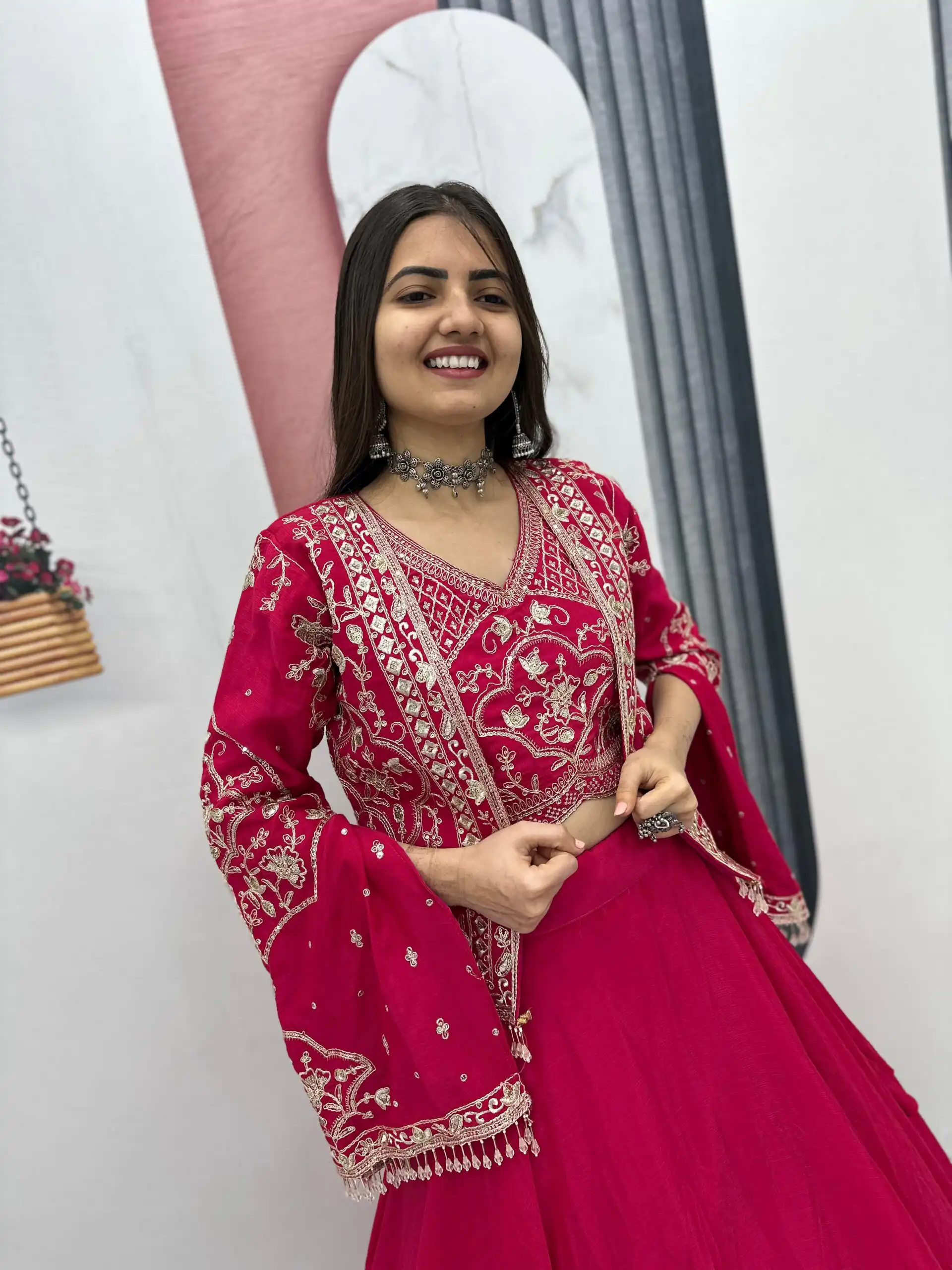 PC 565 Pink Color Chinon silk Lehenga Choli with Cut Work. Special Online Price ₹3049. Delivery 4-6 Working Days. Shop now. | Lehenga, Bollywood Lehenga, Creative Lehenga, Designer Lehenga, Embroidered Lehenga, Party Wear Lehenga