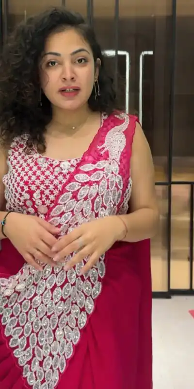 ST 1165 Pink Faux Georgette Saree with Embroidery Work & Sequins Work. Now at just ₹1799. Delivery 4-6 Working Days. Shop now. | Sarees, Bollywood Sarees, Creative Sarees, Designer Sarees, Embroidered Sarees, Ethnic Saree, Modern Digital sarees, Party Wear Sarees