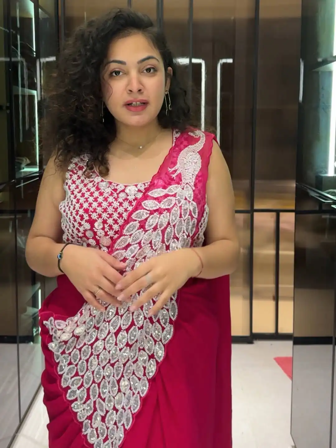 ST 1165 Pink Faux Georgette Saree with Embroidery Work & Sequins Work. Now at just ₹1799. Delivery 4-6 Working Days. Shop now. | Sarees, Bollywood Sarees, Creative Sarees, Designer Sarees, Embroidered Sarees, Ethnic Saree, Modern Digital sarees, Party Wear Sarees