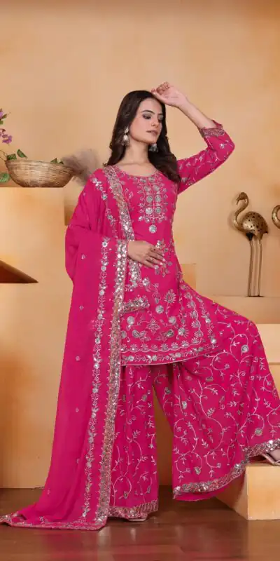 FE 99 Pink Color Fox Georgette Salwar Suit with Embroidery Work. Online Now at just ₹2549. Delivery 4-6 Working Days. Shop now. | Jump Suits, Salwar suit, Designer Suits, Casual Suits, Creative suits, Palazzo Suits, Party Wear Suits, Patiala Suits, Straight Suits