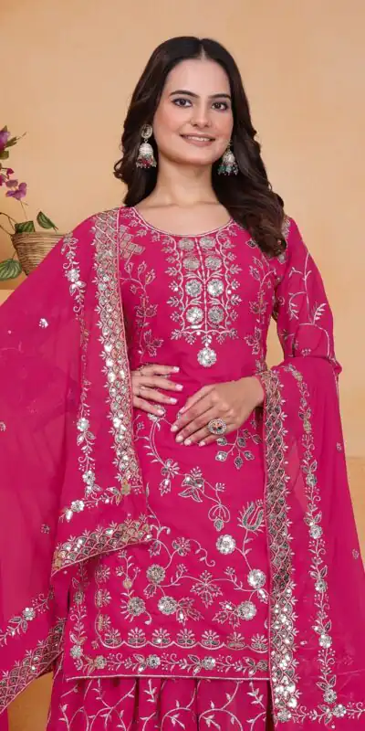 FE 99 Pink Color Fox Georgette Salwar Suit with Embroidery Work. Online Now at just ₹2549. Delivery 4-6 Working Days. Shop now. | Jump Suits, Salwar suit, Designer Suits, Casual Suits, Creative suits, Palazzo Suits, Party Wear Suits, Patiala Suits, Straight Suits