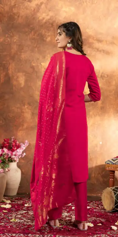 DIVA 103 Pink Marina Silk Salwar Suit with Embroidery Work. Introductory Price ₹2049. Delivery 4-6 Working Days. Shop now. | Jump Suits, Salwar suit, Designer Suits, Casual Suits, Creative suits, Palazzo Suits, Party Wear Suits, Patiala Suits, Straight Suits