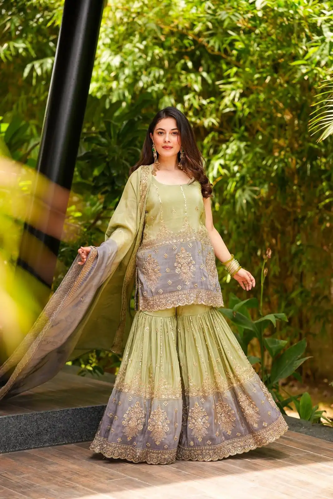Pista Chinon Embroidery Work Salwar Suit - Image 2