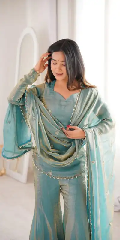 ZSR 3159 Pista Fendy Silk Salwar Suitwith Embroidery Work & Lace Work. Now at just ₹2049. Delivery 4-6 Working Days. Shop now. | Jump Suits, Salwar suit, Designer Suits, Casual Suits, Creative suits, Palazzo Suits, Party Wear Suits, Patiala Suits, Straight Suits