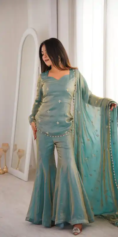 ZSR 3159 Pista Fendy Silk Salwar Suitwith Embroidery Work & Lace Work. Now at just ₹2049. Delivery 4-6 Working Days. Shop now. | Jump Suits, Salwar suit, Designer Suits, Casual Suits, Creative suits, Palazzo Suits, Party Wear Suits, Patiala Suits, Straight Suits