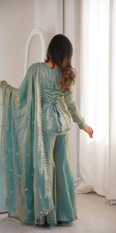 ZSR 3159 Pista Fendy Silk Salwar Suitwith Embroidery Work & Lace Work. Now at just ₹2049. Delivery 4-6 Working Days. Shop now. | Jump Suits, Salwar suit, Designer Suits, Casual Suits, Creative suits, Palazzo Suits, Party Wear Suits, Patiala Suits, Straight Suits