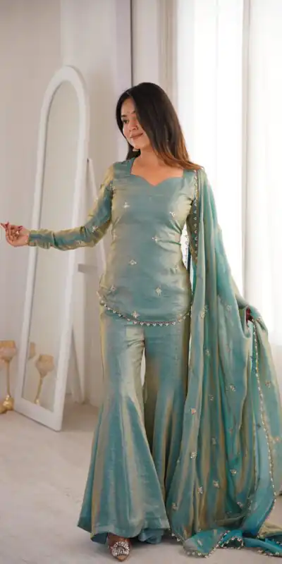 ZSR 3159 Pista Fendy Silk Salwar Suitwith Embroidery Work & Lace Work. Now at just ₹2049. Delivery 4-6 Working Days. Shop now. | Jump Suits, Salwar suit, Designer Suits, Casual Suits, Creative suits, Palazzo Suits, Party Wear Suits, Patiala Suits, Straight Suits