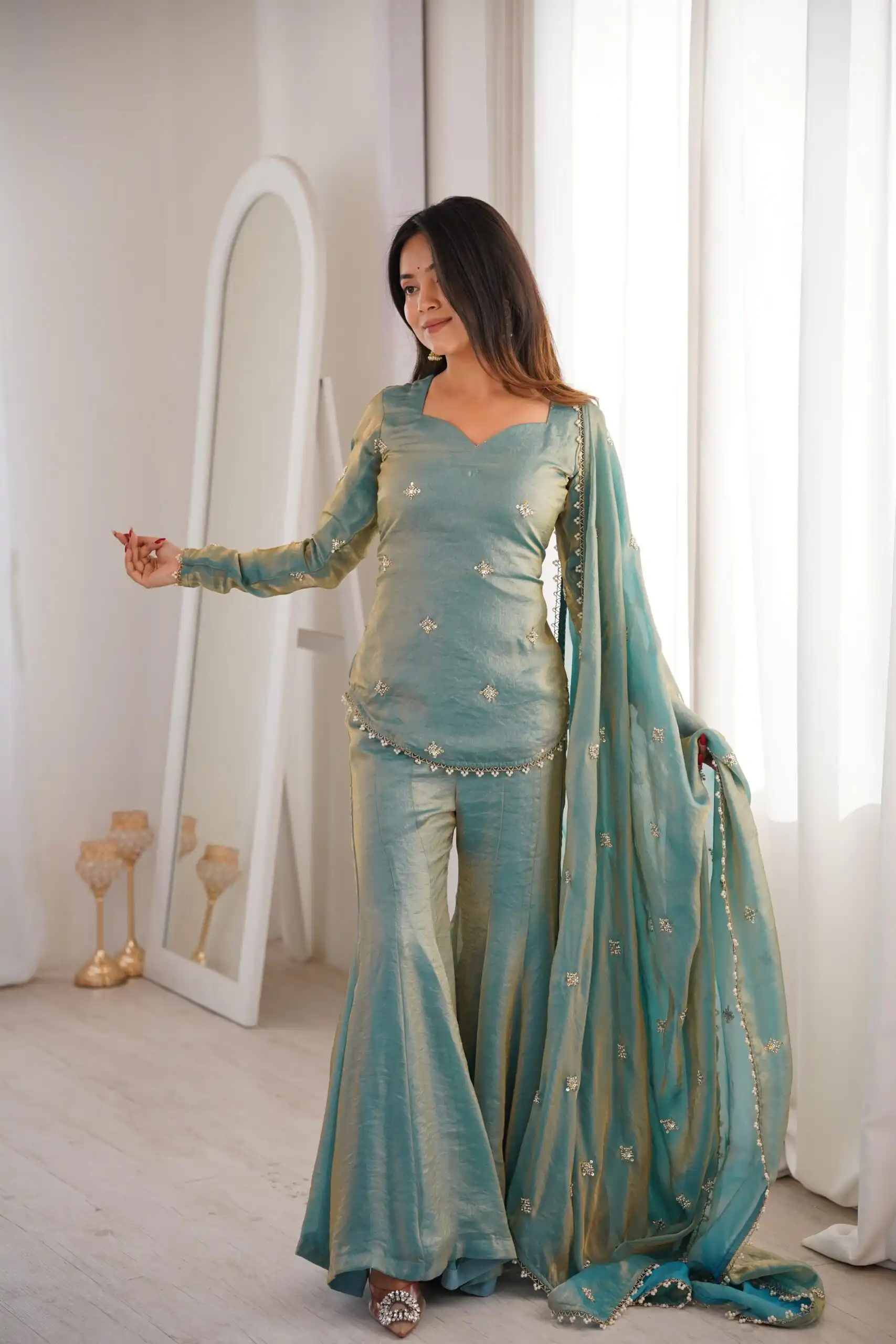 ZSR 3159 Pista Fendy Silk Salwar Suitwith Embroidery Work & Lace Work. Now at just ₹2049. Delivery 4-6 Working Days. Shop now. | Jump Suits, Salwar suit, Designer Suits, Casual Suits, Creative suits, Palazzo Suits, Party Wear Suits, Patiala Suits, Straight Suits