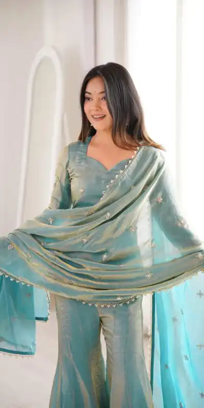 ZSR 3159 Pista Fendy Silk Salwar Suitwith Embroidery Work & Lace Work. Now at just ₹2049. Delivery 4-6 Working Days. Shop now. | Jump Suits, Salwar suit, Designer Suits, Casual Suits, Creative suits, Palazzo Suits, Party Wear Suits, Patiala Suits, Straight Suits