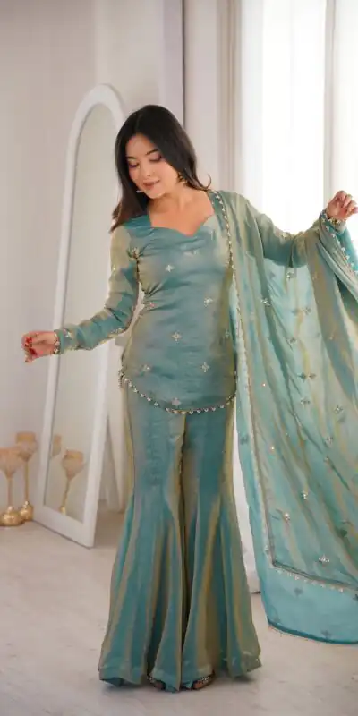 ZSR 3159 Pista Fendy Silk Salwar Suitwith Embroidery Work & Lace Work. Now at just ₹2049. Delivery 4-6 Working Days. Shop now. | Jump Suits, Salwar suit, Designer Suits, Casual Suits, Creative suits, Palazzo Suits, Party Wear Suits, Patiala Suits, Straight Suits