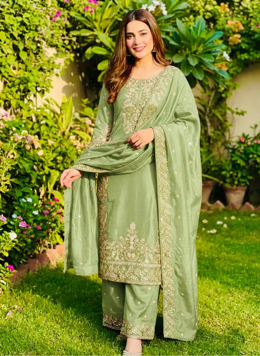SRK 5316 Pista Organza Silk Salwar Suit Perfect for Wedding, Party, Makar Sankranti, Eid, Durga Puja – . Affordable Price ₹2149. Delivery 4-6 Workin | Jump Suits, Straight Suits, Salwar suit, Designer Suits, Casual Suits, Creative suits, Palazzo Suits, Party Wear Suits, Patiala Suits