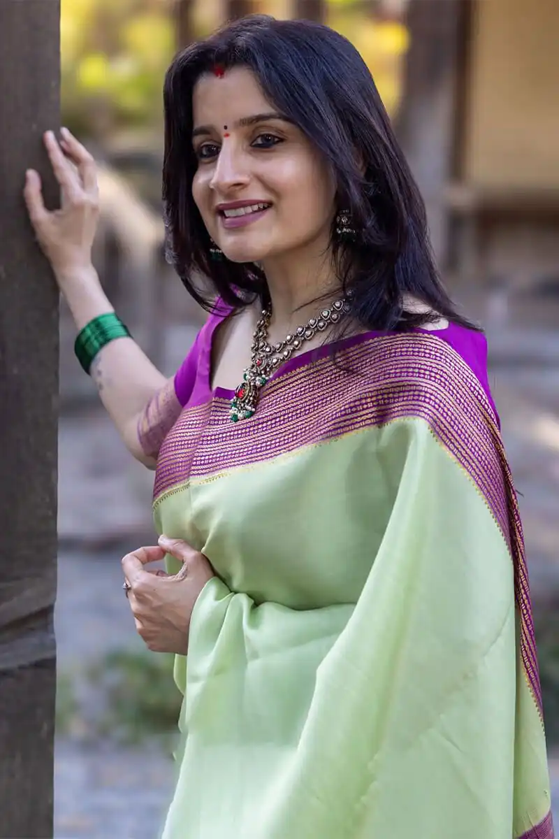 KPR 280 Pista Color Soft Lichi Silk Saree with Lace Border & Lace Work. Best Price ₹1449. Delivery 4-6 Working Days. Shop now. | Sarees, Bollywood Sarees, Creative Sarees, Designer Sarees, Embroidered Sarees, Ethnic Saree, Modern Digital sarees, Party Wear Sarees