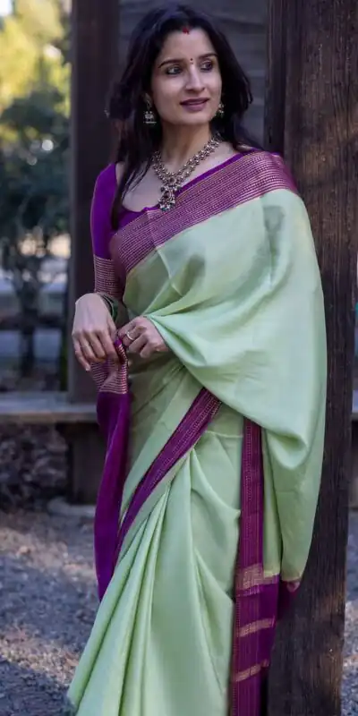 KPR 280 Pista Color Soft Lichi Silk Saree with Lace Border & Lace Work. Best Price ₹1449. Delivery 4-6 Working Days. Shop now. | Sarees, Bollywood Sarees, Creative Sarees, Designer Sarees, Embroidered Sarees, Ethnic Saree, Modern Digital sarees, Party Wear Sarees