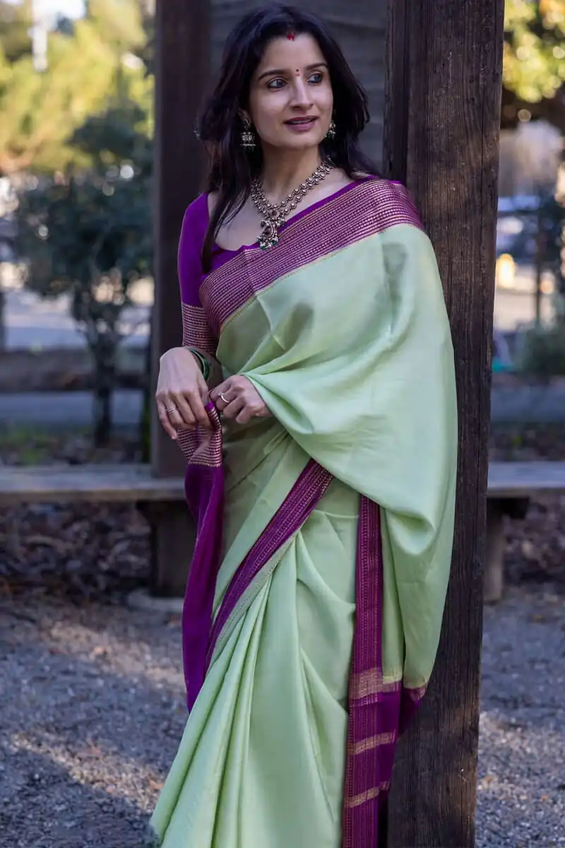 KPR 280 Pista Color Soft Lichi Silk Saree with Lace Border & Lace Work. Best Price ₹1449. Delivery 4-6 Working Days. Shop now. | Sarees, Bollywood Sarees, Creative Sarees, Designer Sarees, Embroidered Sarees, Ethnic Saree, Modern Digital sarees, Party Wear Sarees