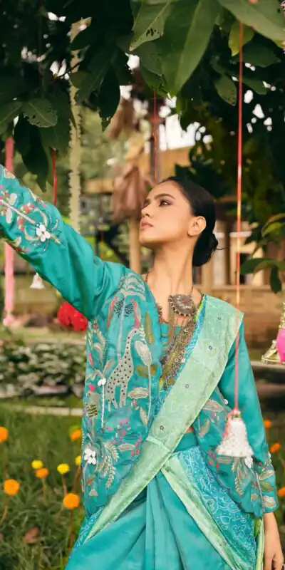 RR 34 Blue Shimmer Saree Perfect for Wedding, Party, Cultural Events, Durga Puja, Reception – . Best Price ₹2049. Delivery 4-6 Working Days. Shop now. | Sarees, Bollywood Sarees, Creative Sarees, Designer Sarees, Embroidered Sarees, Ethnic Saree, Modern Digital sarees, Party Wear Sarees