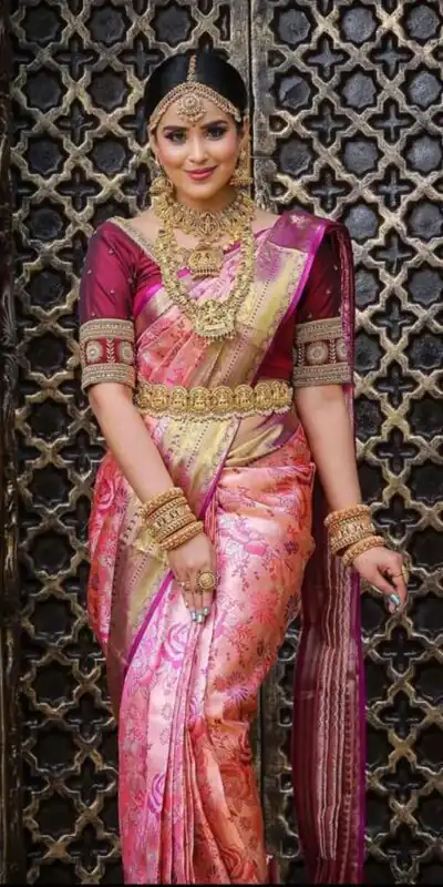 KP 4035 Peach Soft Lichi Silk Saree Perfect for Wedding, Party, Reception, Diwali, Ethnic Day – . Affordable Price ₹1449. Delivery 4-6 Working Days. | Sarees, Bollywood Sarees, Creative Sarees, Designer Sarees, Embroidered Sarees, Ethnic Saree, Modern Digital sarees, Party Wear Sarees