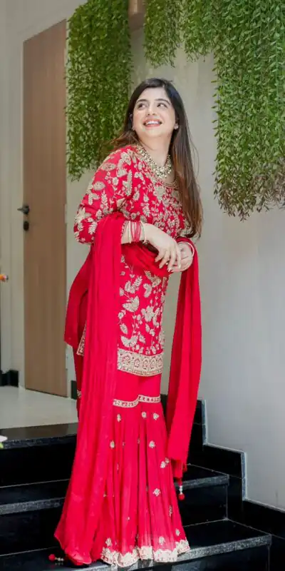 SRK 5302 Red Color Georgette Salwar Suit with Embroidery Work. online Get it for ₹1899. Delivery 4-6 Working Days. Shop now. | Jump Suits, Salwar suit, Designer Suits, Casual Suits, Creative suits, Palazzo Suits, Party Wear Suits, Patiala Suits, Straight Suits