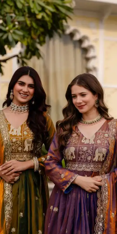 RR 38 Purple Fendy Satin Gown Perfect for Wedding, Party, Pongal, Makar Sankranti, Ganesh Chaturthi – . Available at ₹2649 only. Delivery 4-6 Wor | Gowns, Bollywood Gowns, Creative Gowns, Designer Gowns, Embroidered Gowns, Party Wear Gowns