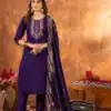 DIVA 103 Purple Marina Silk Salwar Suit with Embroidery Work. Introductory Price ₹2049. Delivery 4-6 Working Days. Shop now. | Jump Suits, Salwar suit, Designer Suits, Casual Suits, Creative suits, Palazzo Suits, Party Wear Suits, Patiala Suits, Straight Suits