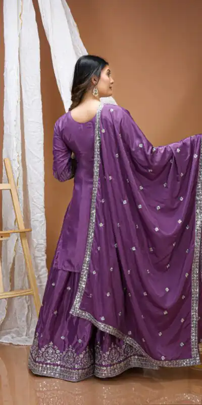 FE 127 Purple Natural Crep Salwar Suit Brown with Embroidery Work. Exclusive Offer ₹2449. Delivery 4-6 Working Days. Shop now. | Jump Suits, Salwar suit, Designer Suits, Casual Suits, Creative suits, Palazzo Suits, Party Wear Suits, Patiala Suits, Straight Suits
