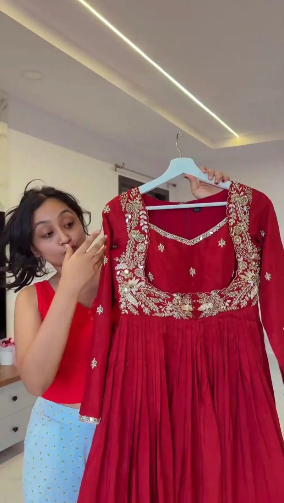 RTC 5950 Red Red Chinon Salwar Suit with Mirror Work & Lace Work. Grab it for ₹1999. Delivery 4-6 Working Days. Shop now. | Jump Suits, Salwar suit, Designer Suits, Casual Suits, Creative suits, Palazzo Suits, Party Wear Suits, Patiala Suits, Straight Suits