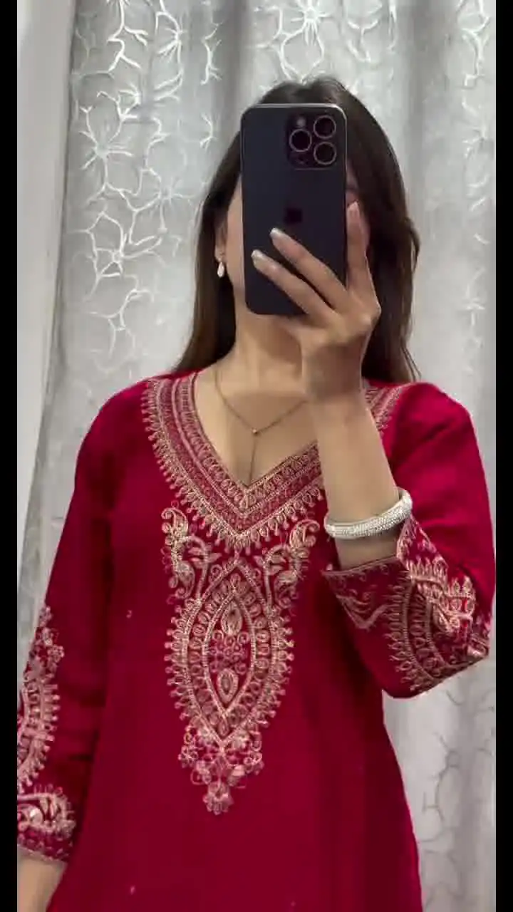 DC G85 Red Printed Chinon Salwar Suit with Lace Work & Mirror Work. Affordable Price ₹1799. Delivery 4-6 Working Days. Shop now. | Jump Suits, Salwar suit, Designer Suits, Casual Suits, Creative suits, Palazzo Suits, Party Wear Suits, Patiala Suits, Straight Suits