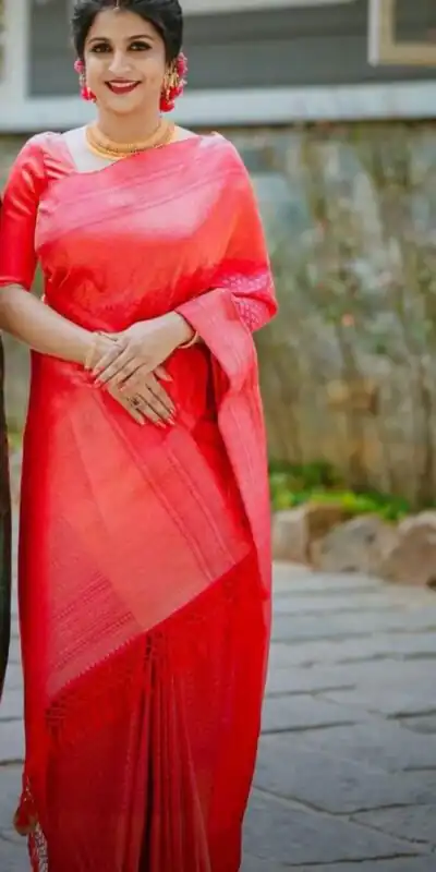 KP 4063 Red Soft Lichi Silk Saree with Lace Work & Lace Border. Affordable Price ₹1349. Delivery 4-6 Working Days. Shop now. | Sarees, Bollywood Sarees, Creative Sarees, Designer Sarees, Embroidered Sarees, Ethnic Saree, Modern Digital sarees, Party Wear Sarees