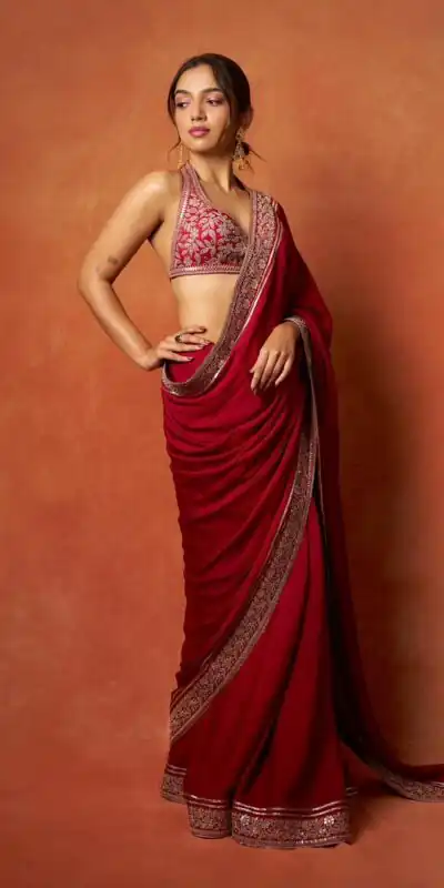 SC 1014 Red Soft Rangoli Silk Saree with Embroidery Work & Lace Work. Special Price ₹1949. Delivery 4-6 Working Days. Shop now. | Sarees, Bollywood Sarees, Creative Sarees, Designer Sarees, Embroidered Sarees, Ethnic Saree, Modern Digital sarees, Party Wear Sarees