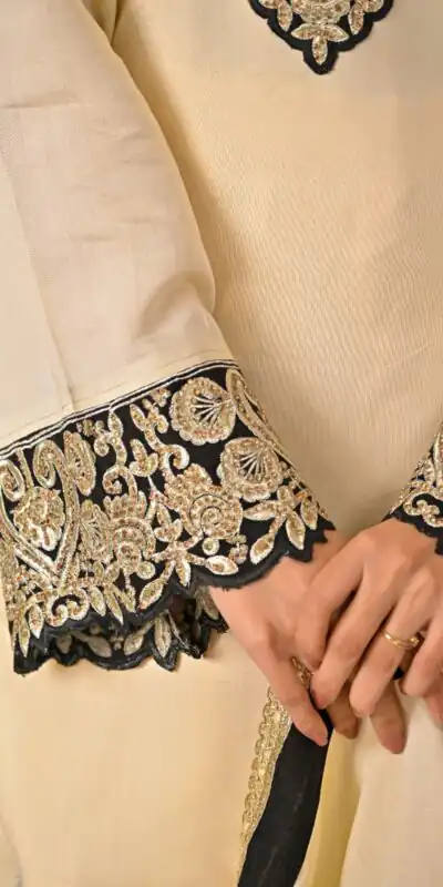 MD 3079 Cream Color Roman Silk Salwar Suit with Embroidery Work. Available at ₹2499 only. Delivery 4-6 Working Days. Shop now. | Jump Suits, Salwar suit, Designer Suits, Casual Suits, Creative suits, Palazzo Suits, Party Wear Suits, Patiala Suits, Straight Suits