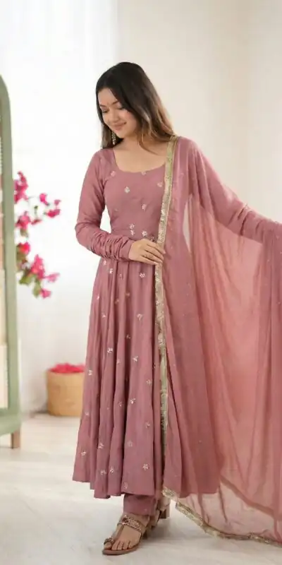 SRK 5330 Peach Color Roman Silk Salwar Suit with Embroidery Work. Available at ₹2099 only. Delivery 4-6 Working Days. Shop now. | Jump Suits, Salwar suit, Designer Suits, Casual Suits, Creative suits, Palazzo Suits, Party Wear Suits, Patiala Suits, Straight Suits
