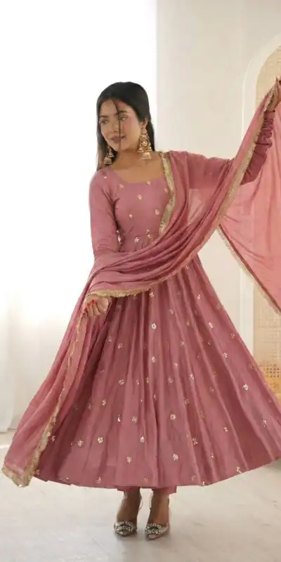 SRK 5330 Peach Color Roman Silk Salwar Suit with Embroidery Work. Available at ₹2099 only. Delivery 4-6 Working Days. Shop now. | Jump Suits, Salwar suit, Designer Suits, Casual Suits, Creative suits, Palazzo Suits, Party Wear Suits, Patiala Suits, Straight Suits