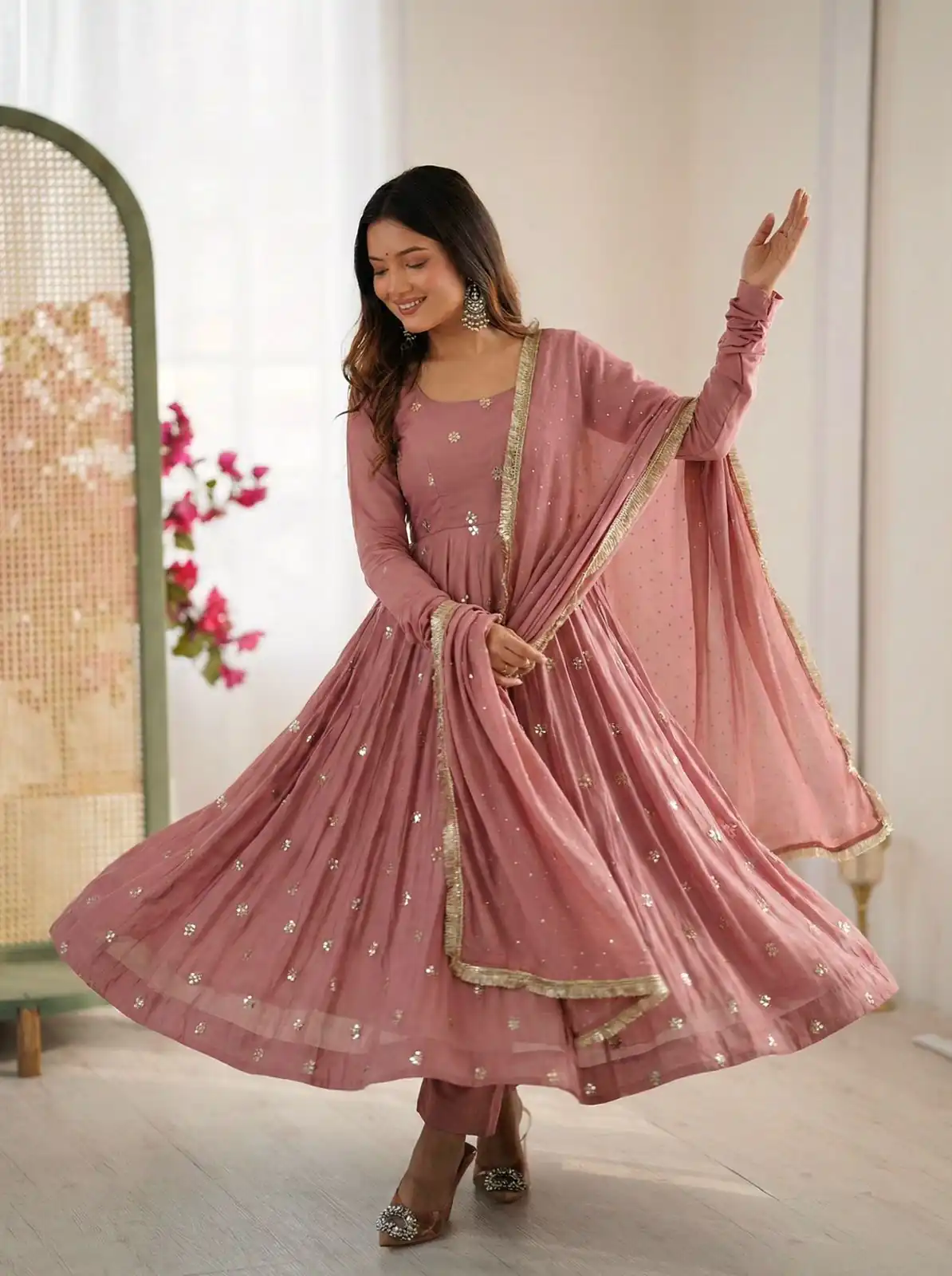 SRK 5330 Peach Color Roman Silk Salwar Suit with Embroidery Work. Available at ₹2099 only. Delivery 4-6 Working Days. Shop now. | Jump Suits, Salwar suit, Designer Suits, Casual Suits, Creative suits, Palazzo Suits, Party Wear Suits, Patiala Suits, Straight Suits