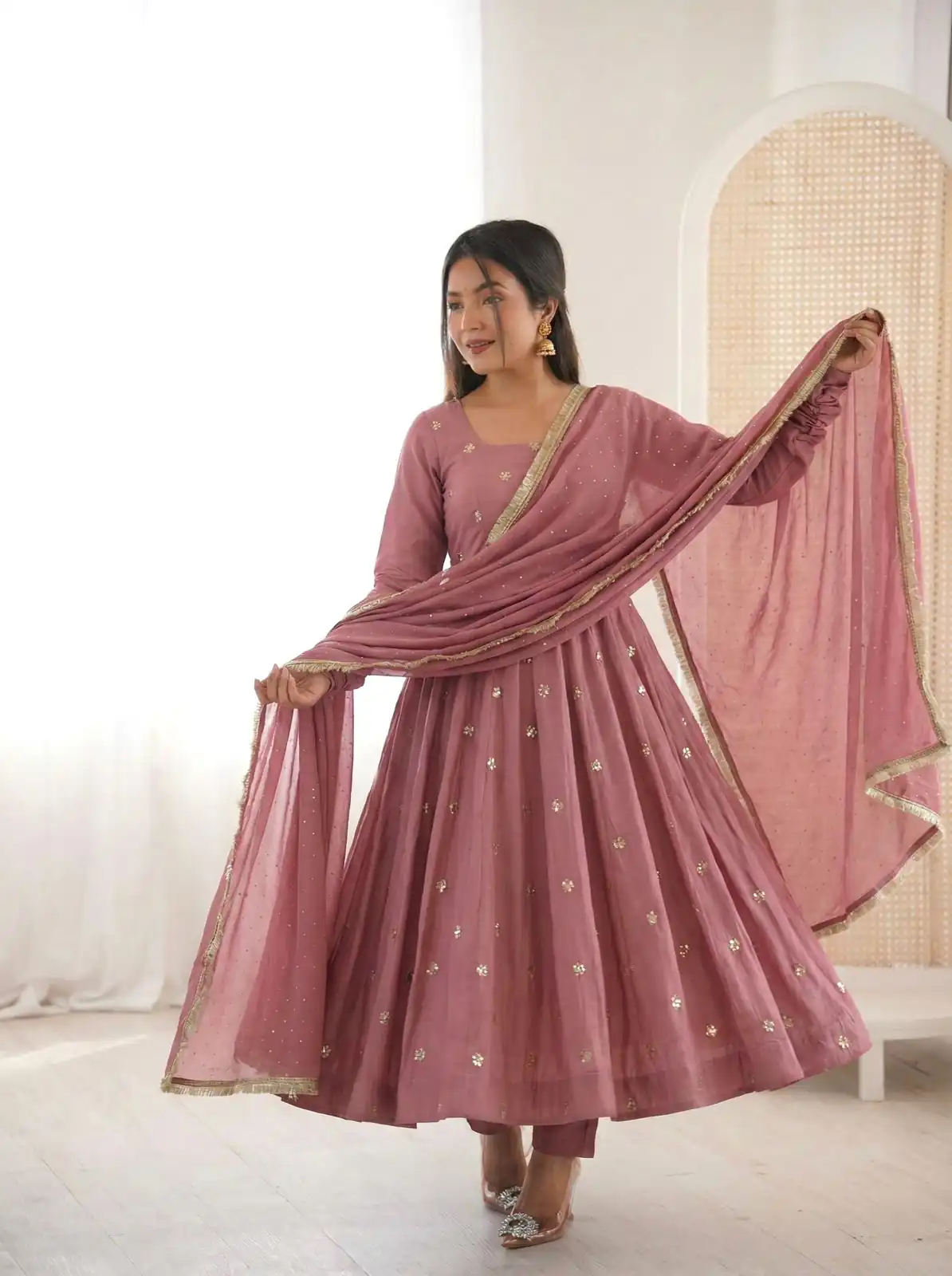 SRK 5330 Peach Color Roman Silk Salwar Suit with Embroidery Work. Available at ₹2099 only. Delivery 4-6 Working Days. Shop now. | Jump Suits, Salwar suit, Designer Suits, Casual Suits, Creative suits, Palazzo Suits, Party Wear Suits, Patiala Suits, Straight Suits