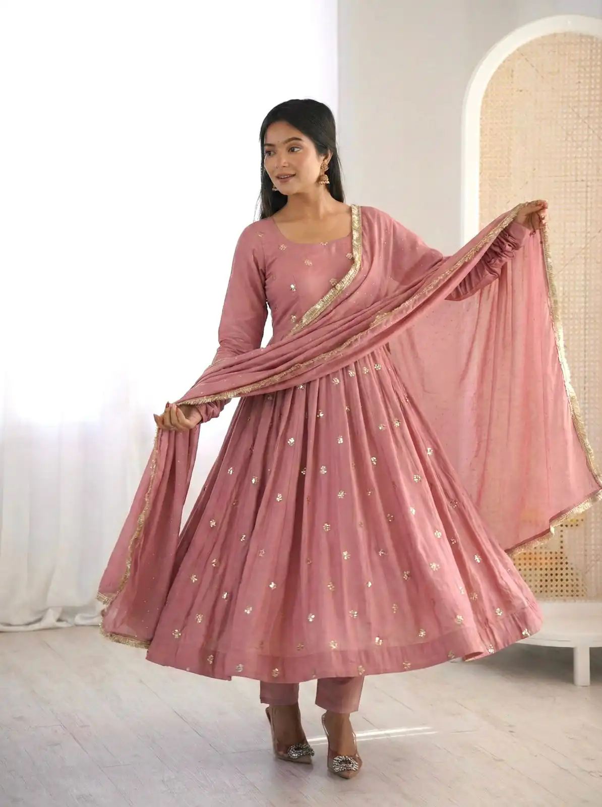 SRK 5330 Peach Color Roman Silk Salwar Suit with Embroidery Work. Available at ₹2099 only. Delivery 4-6 Working Days. Shop now. | Jump Suits, Salwar suit, Designer Suits, Casual Suits, Creative suits, Palazzo Suits, Party Wear Suits, Patiala Suits, Straight Suits