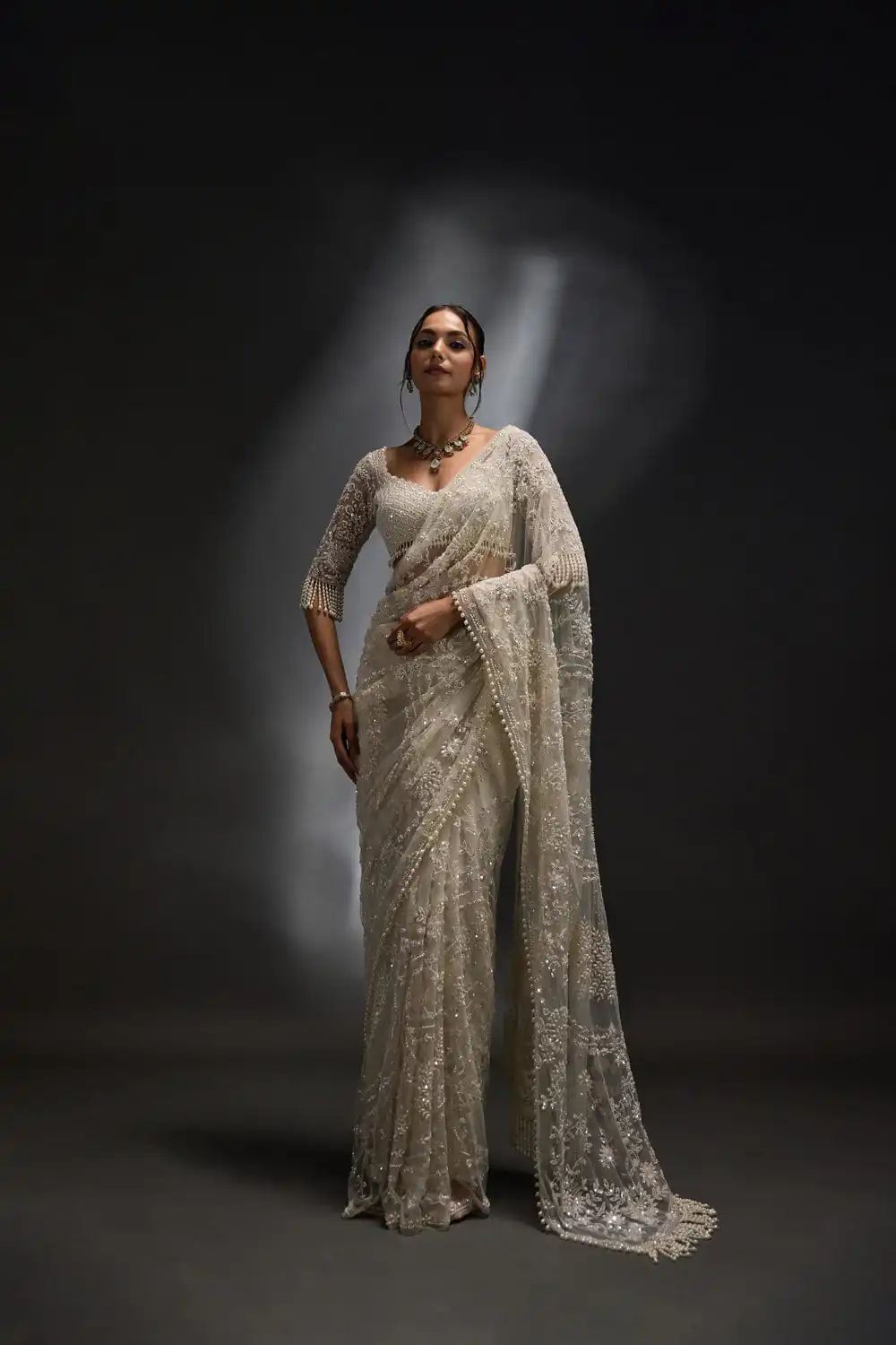DF 3470 Silver Mono Net Saree Silver with Embroidery Work & Sequins Work. Festive Deal ₹1799. Delivery 4-6 Working Days. Shop now. | Sarees, Bollywood Sarees, Creative Sarees, Designer Sarees, Embroidered Sarees, Ethnic Saree, Modern Digital sarees, Party Wear Sarees