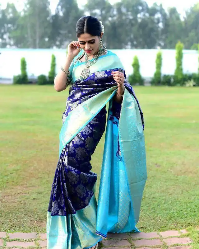 LKP 1071 Sky Blue in Soft Lichi Silk ace Border & Lace Work Saree . Exclusive Offer ₹1449. Delivery 4-6 Working Days. Shop now. | Sarees, Bollywood Sarees, Creative Sarees, Designer Sarees, Embroidered Sarees, Ethnic Saree, Modern Digital sarees, Party Wear Sarees