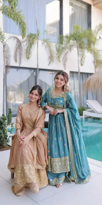 KA 1233 Sky Blue Super Silk Salwar SuitPerfect for Wedding, Party, Sangeet, Family Gatherings, Reception – . Festive Deal ₹2649. Delivery 4-6 Working Da | Jump Suits, Salwar suit, Designer Suits, Casual Suits, Creative suits, Palazzo Suits, Party Wear Suits, Patiala Suits, Straight Suits