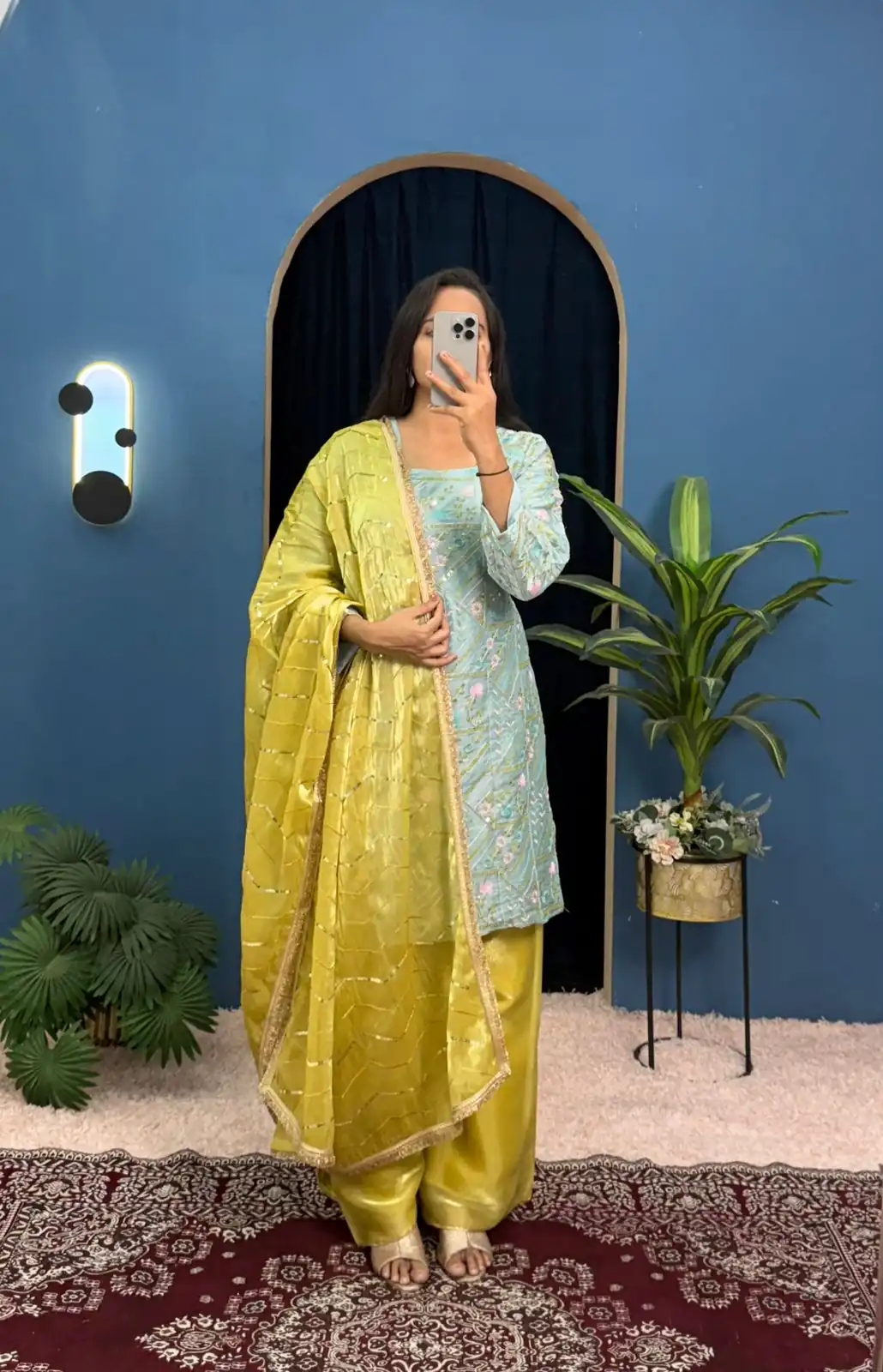 ST 1099 Sky Blue Zimmy Silk Salwar Suit Perfect for Wedding, Party, Karwa Chauth, Haldi, Eid – . Special Price ₹2449. Delivery 4-6 Working Days. Shop no | Jump Suits, Salwar suit, Designer Suits, Casual Suits, Creative suits, Palazzo Suits, Party Wear Suits, Patiala Suits, Straight Suits