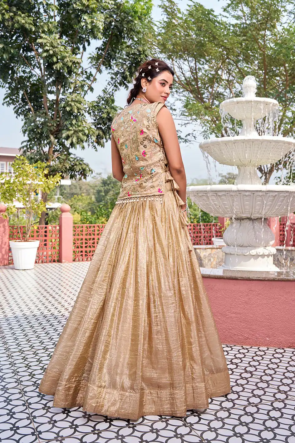 Ram 166 Chiku Gold Crush Lehenga Choli Perfect for Wedding, Party, Ethnic Day, Karwa Chauth, Sangeet – . Special Price ₹2549. Delivery 4-6 Working Days. | Lehenga, Bollywood Lehenga, Creative Lehenga, Designer Lehenga, Embroidered Lehenga, Party Wear Lehenga