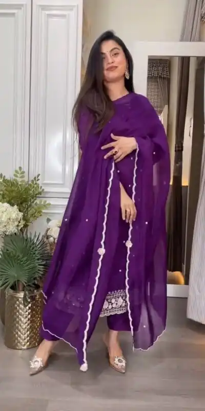 DC 98 Purple Color Chinon Silk Sawlar Suit with Embroidery Work. Exclusive Offer ₹1799. Delivery 4-6 Working Days. Shop now. | Jump Suits, Salwar suit, Designer Suits, Casual Suits, Creative suits, Palazzo Suits, Party Wear Suits, Patiala Suits, Straight Suits