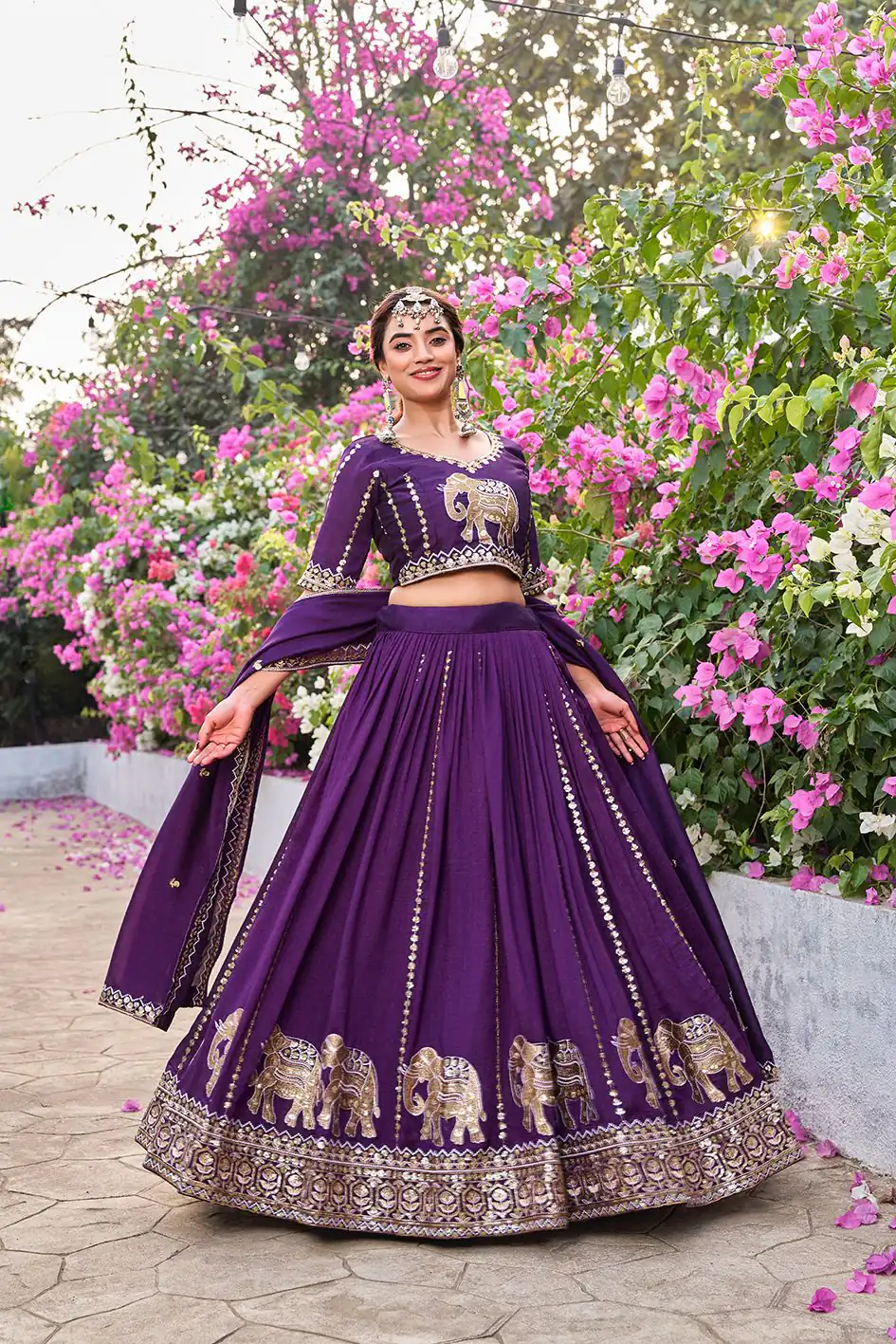 Ram 165 Dark Purple in Color Vichitra Silk Embroidery Work Lehenga Choli . Now at just ₹2599. Delivery 4-6 Working Days. Shop now. | Lehenga, Bollywood Lehenga, Creative Lehenga, Designer Lehenga, Embroidered Lehenga, Party Wear Lehenga