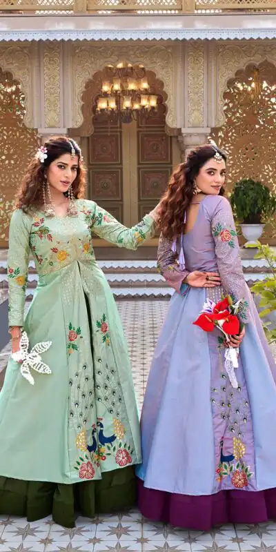 Ram 164 Lavender Color Satin Silk Lehenga Choli with Embroidery Work. Best Price ₹2649. Delivery 4-6 Working Days. Shop now. | Lehenga, Bollywood Lehenga, Creative Lehenga, Designer Lehenga, Embroidered Lehenga, Party Wear Lehenga