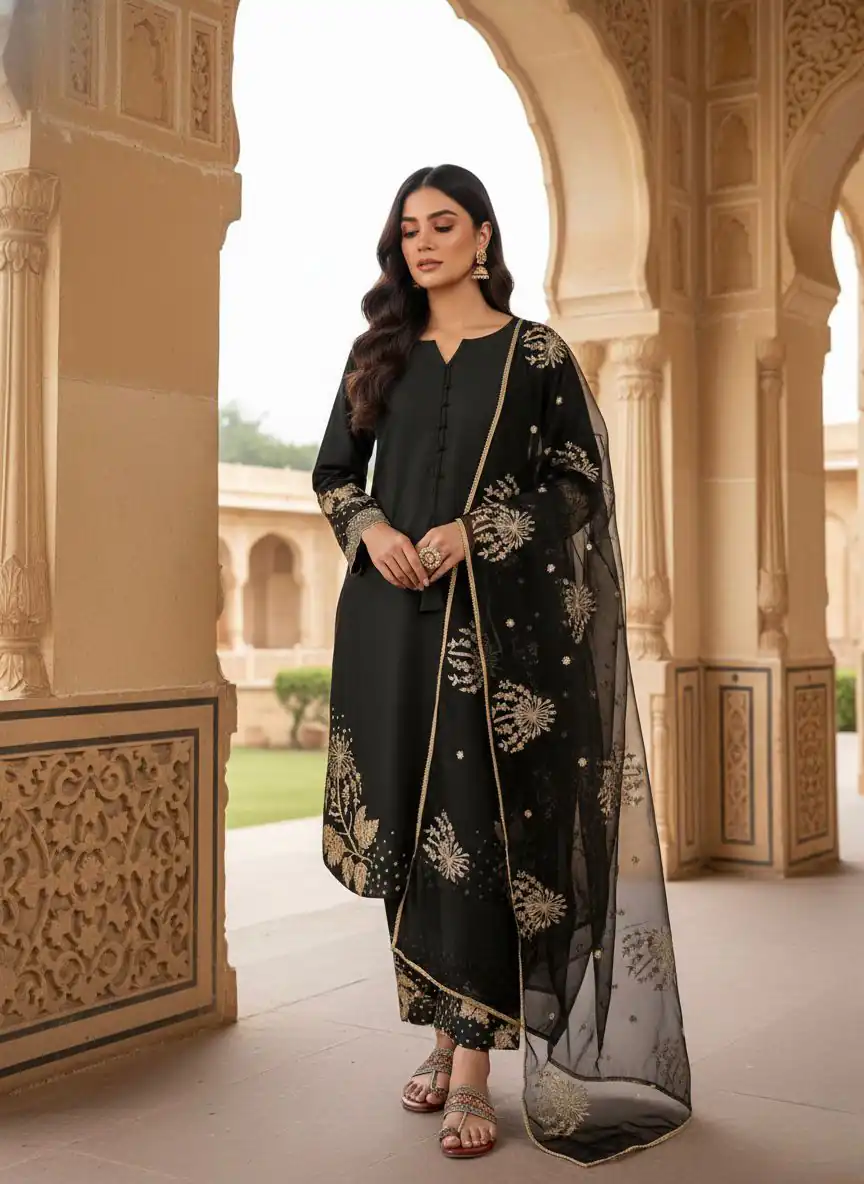 AD 202 Black in Color Natural Crepe Embroidery Work Salwar Suit . Affordable Price ₹1849. Delivery 4-6 Working Days. Shop now. | Jump Suits, Salwar suit, Designer Suits, Casual Suits, Creative suits, Palazzo Suits, Party Wear Suits, Patiala Suits, Straight Suits