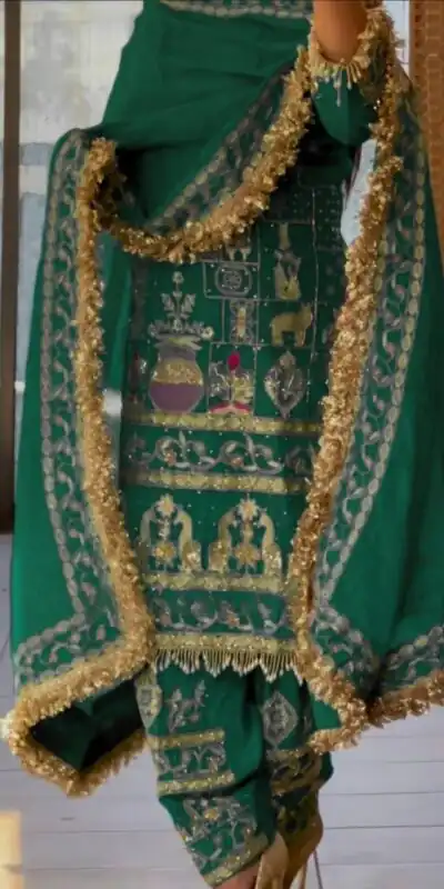 NF 1247 Green in Color Natural Crepe Embroidery Work Salwar Suit . Affordable Price ₹2599. Delivery 4-6 Working Days. Shop now. | Jump Suits, Salwar suit, Designer Suits, Casual Suits, Creative suits, Palazzo Suits, Party Wear Suits, Patiala Suits, Straight Suits